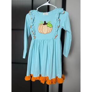 Marie Nicole Girls Fall Pumpkin Dress Size 4XL (8 Years)